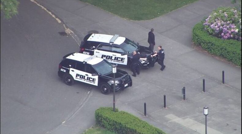University of Washington police were called when a man caused an evacuation on campus.