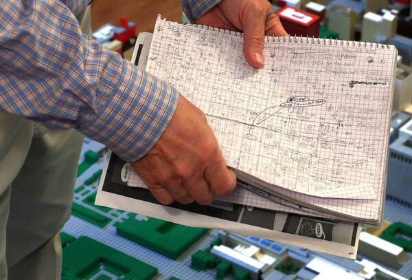 Kirk Ticknor, 61, the director of public works at Fort Moore, has built a 13-by-10-foot scale model of downtown Chicago — comprising approximately 500,000 Lego bricks. It will make its public debut this weekend at the inaugural Lego Brick Convention in the Columbus Convention & Trade Center. (Photo Courtesy of Mike Haskey)