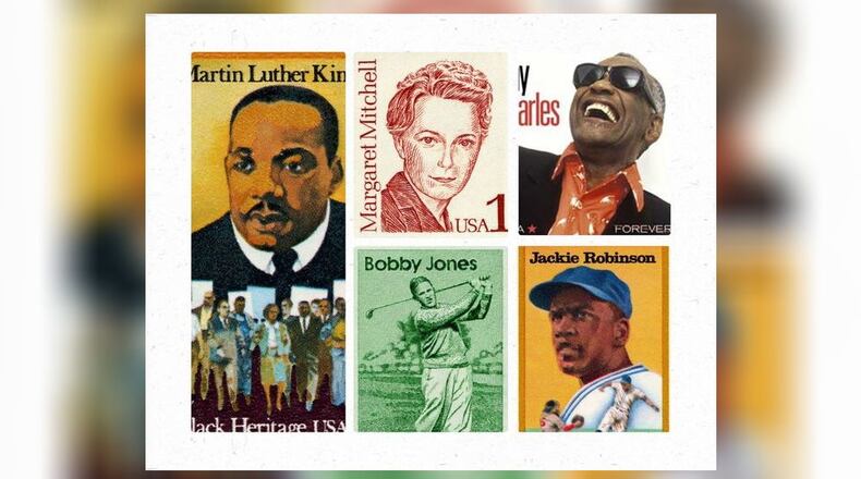 Several Georgians have been featured on U.S. postage stamps.