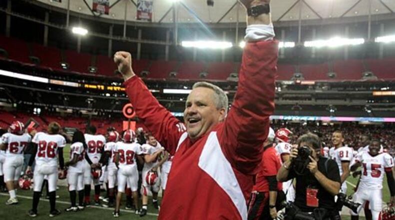 Jim Dickerson led Clinch County from 2004 to 2018 and coached the program to five of its eight state championships before retiring for the first time. (Jason Getz/AJC 2010)
