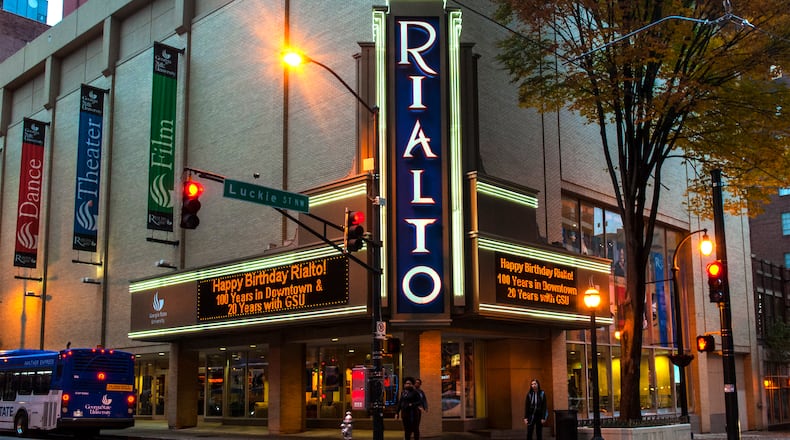 The Rialto Center for the Arts, pictured in 2023, in Atlanta's Fairlie-Poplar district is going to start $150,000 in improvements in July, including new carpet, paint and reconfiguring the stage area. (Courtesy of Judy Ondrey)