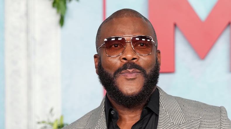 Tyler Perry, writer/director/cast member of "Why Did I Get Married Again?", arrives at a special screening of the film on Tuesday, Sept. 8, 2026, in Los Angeles. (Chris Pizzello/AP)