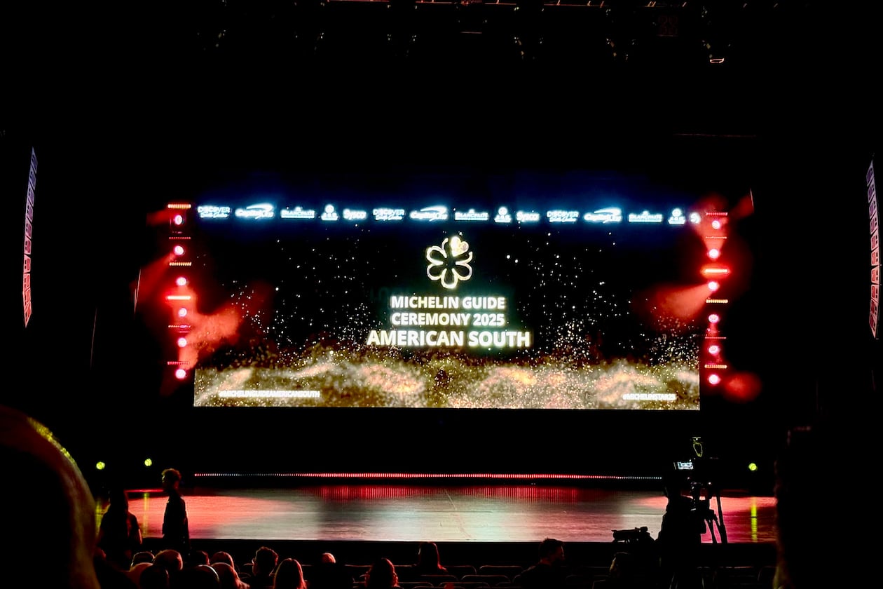 The Michelin Guide American South 2025 ceremony was held at the Peace Center Concert Hall in downtown Greenville, South Caroline. (Henri Hollis for the AJC)