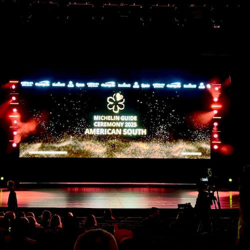 The Michelin Guide American South 2025 ceremony was held at the Peace Center Concert Hall in downtown Greenville, South Caroline. (Henri Hollis for the AJC)