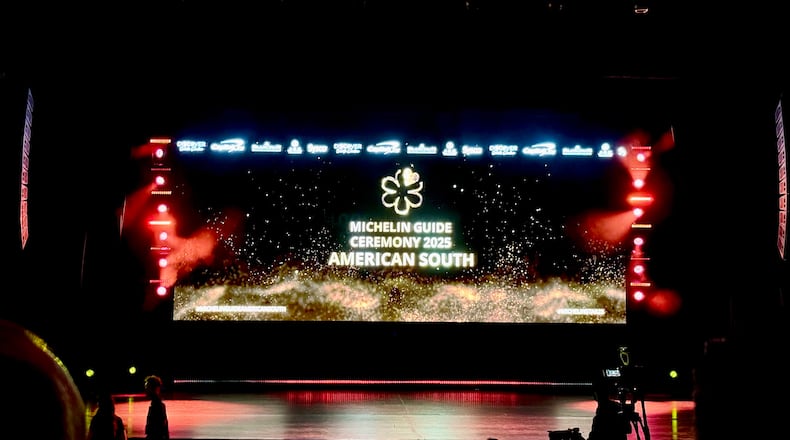 The Michelin Guide American South 2025 ceremony was held at the Peace Center Concert Hall in downtown Greenville, South Caroline. (Henri Hollis for the AJC)