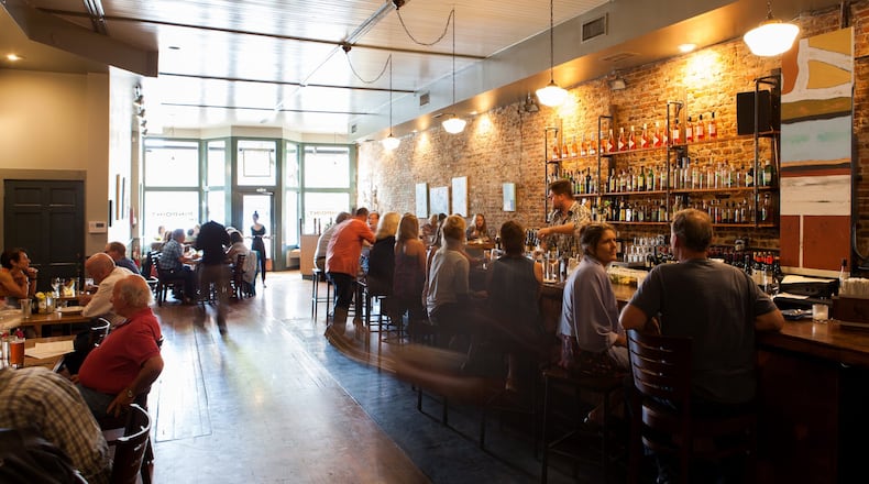 UGA grad Dean Neff, veteran of the Atlanta dining scene, oversees the kitchen at PinPoint in an 1890s building a block from the Cape Fear riverfront in Wilmington. His locally-sourced seafood and produce has been applauded by locals and critics alike. CONTRIBUTED BY: The PinPoint.