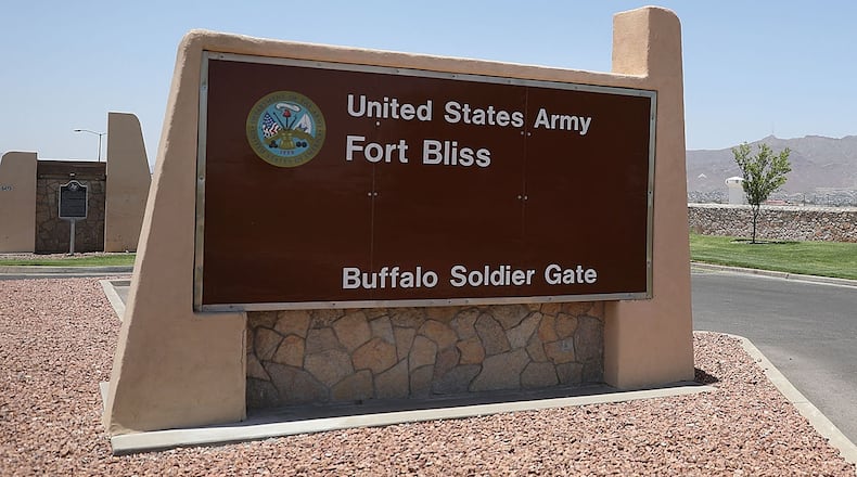 An entrance to Fort Bliss, Texas where Sgt. Trey Troney is stationed. (Photo by Joe Raedle/Getty Images)