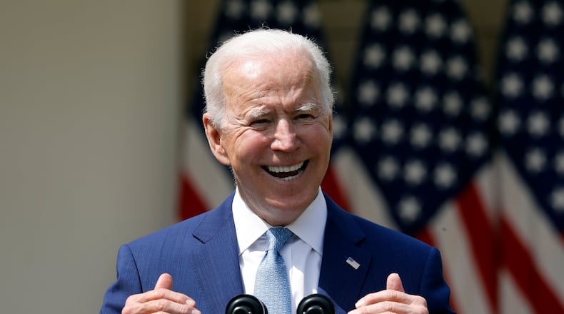 President Joe Biden will make two stops in Georgia on Thursday to mark the first 100 days of his term in the White House. He will visit former President Jimmy Carter in Plains, and he will also participate in a drive-in rally in Gwinnett County. (Yuri Gripas/Abaca Press/TNS)