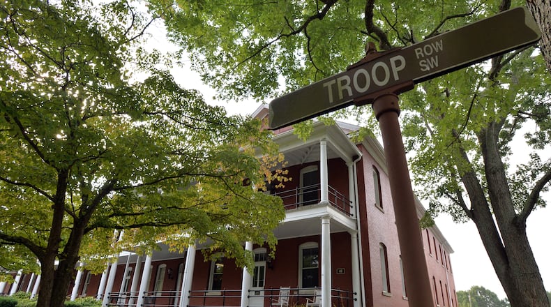 Hodges Hall is one of the historic buildings at Fort McPherson, a former U.S. military base. Credit Hyosub Shin/HSHIN@AJC.COM