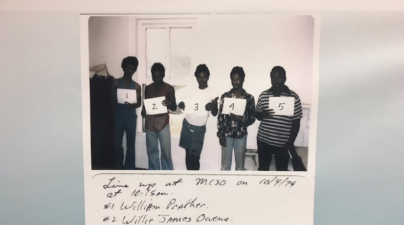 Picture of the lineup that mistakenly put John Jerome White in prison for 22 years.