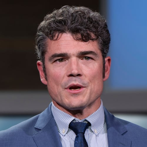 FILE - Joe Kent, Director of the U.S. National Counterterrorism Center, speaks during a congressional debate at KATU studios Oct. 7, 2024, in Portland, Ore. (AP Photo/Jenny Kane, File)