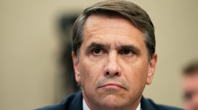 Acting Attorney General Todd Blanche testifies before the House Appropriations Committee, Tuesday, June 2, 2026 in Washington. (AP Photo/Allison Robbert)