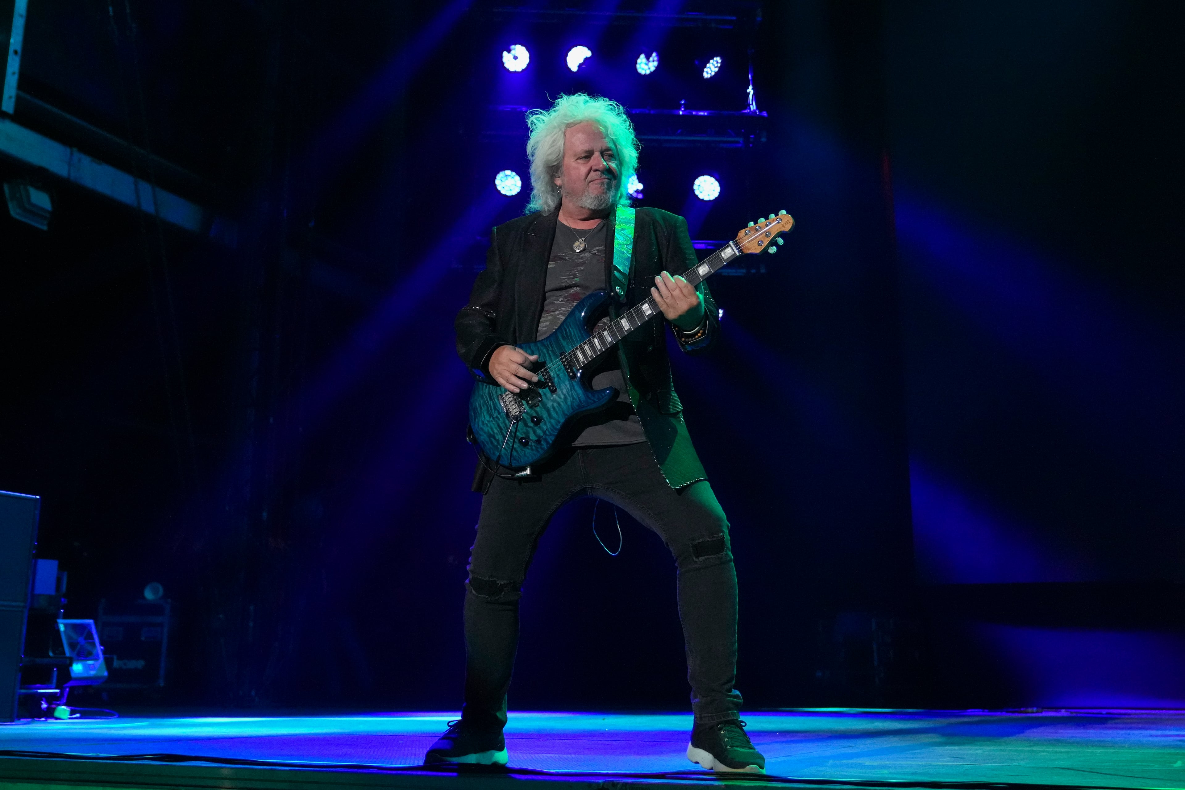 Steve Lukather of the band Toto performs during the Corona Capital music festival in Mexico City, Friday, Nov. 15, 2024. (Eduardo Verdugo/AP)