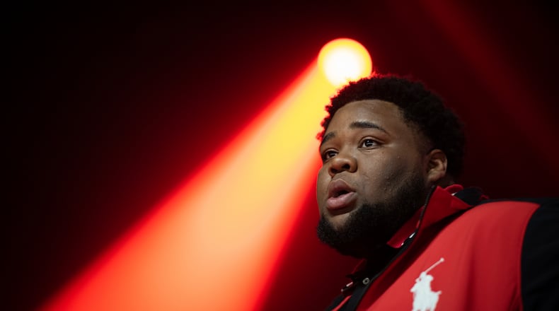 Florida rapper Rod Wave was booked into the Fulton County Jail again. During a first appearance hearing on Saturday, Nov. 8, 2025, he was given a $8,000 bond, court records show. (Graeme Sloan/Sipa USA via AP 2020)