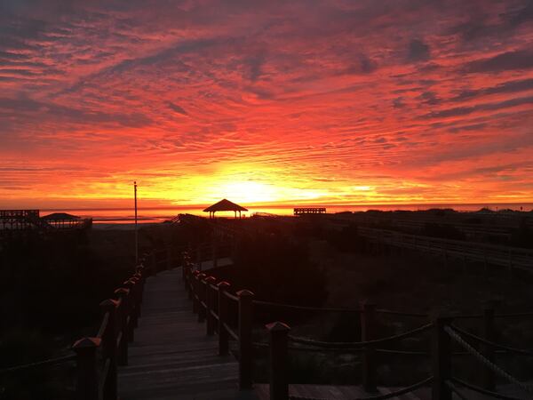 Doug Belden took this photo of a winter sunrise at Pawleys Island, SC.