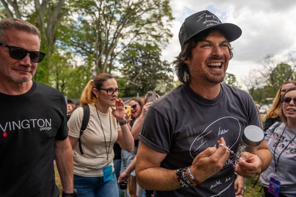 Ian Somerhalder, who played Damon Salvatore on “The Vampire Diaries,” at the Epic conference in Covington in 2025. Yes, 2025! That show ended in 2017! There's gold in them thar cult favorite shows.