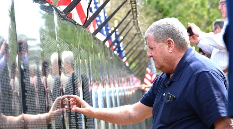 A ceremony recognizing Vietnam veterans and the completion of “The Wall That Heals,” a replica of the Vietnam Veterans Memorial being installed in Newtown Park, Johns Creek, has been moved to next spring. CITY OF JOHNS CREEK