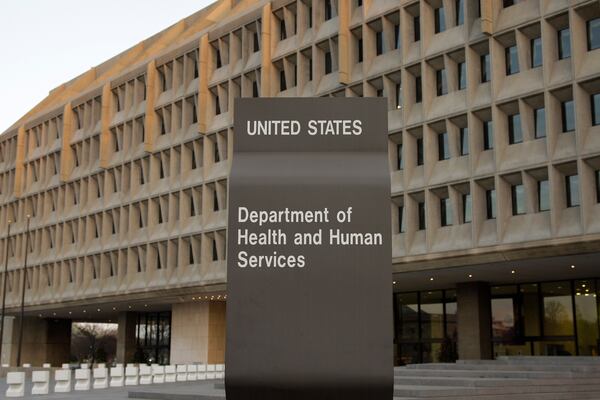 FILE - The Department of Health and Human Services building is seen in Washington, April 5, 2009.(AP Photo/Alex Brandon, File)