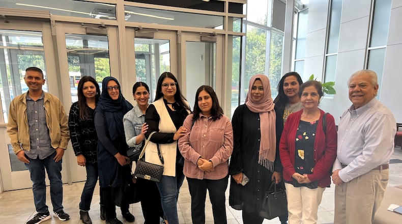 A group of Muslim parents criticized a message sent by the Cobb County School District about the Israel-Hamas war that they said led to bullying and harassment for their families. (Cassidy Alexander / Cassidy.Alexander@ajc.com)