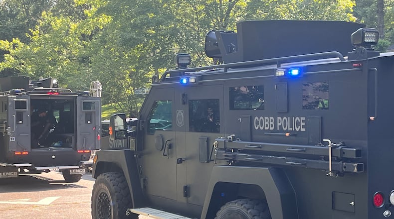 A SWAT standoff unfolded in a Cobb County neighborhood Wednesday afternoon.