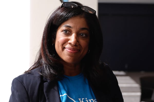 Jannquell Peters, the director of community affairs at King & Spalding, is overseeing 140 volunteer projects to mark the law firm's 140th anniversary. (Natrice Miller/AJC)