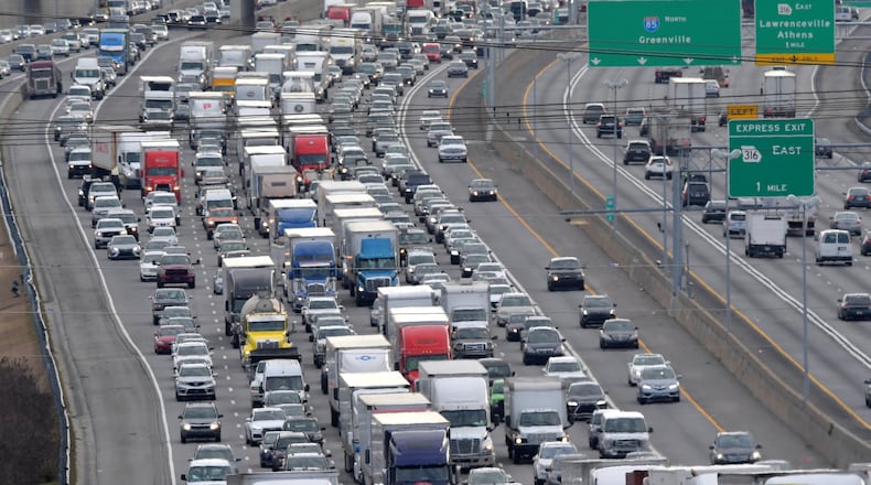 Heavy traffic in Gwinnett County.