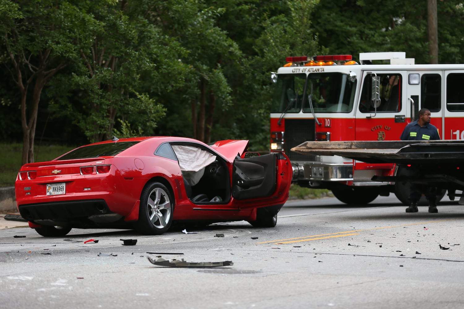 Officer involved crash on Moreland