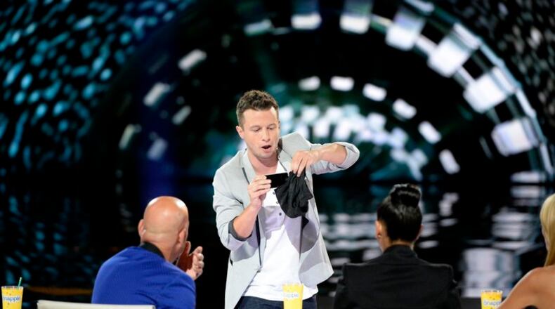 AMERICA'S GOT TALENT -- Episode 920 -- Pictured: Mat Franco -- (Photo by: Michael Parmelee/NBC) Mat Franco pulled off a vastly mesmerizing magic act with Mel B's beloved smartphone. CREDIT: NBC