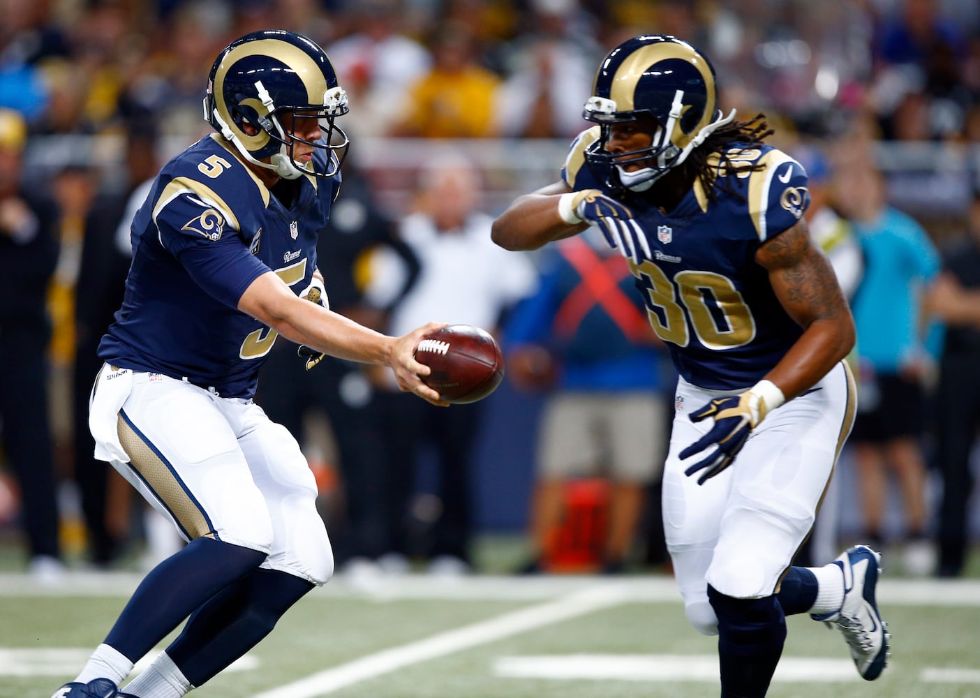 Gurley was selected 10th overall by the St. Louis Rams