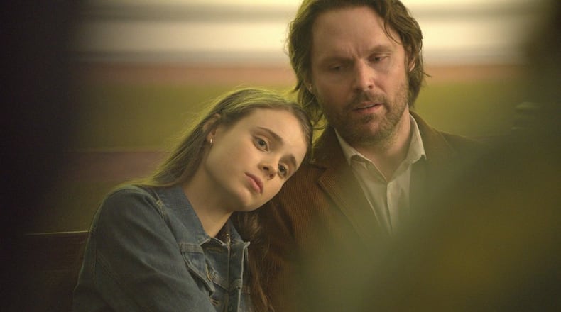 Atlanta actor Chapel Oaks, left, with Scott Haze, who plays her father in the action-thriller "Red Right Hand," which is now streaming. Magnolia Pictures