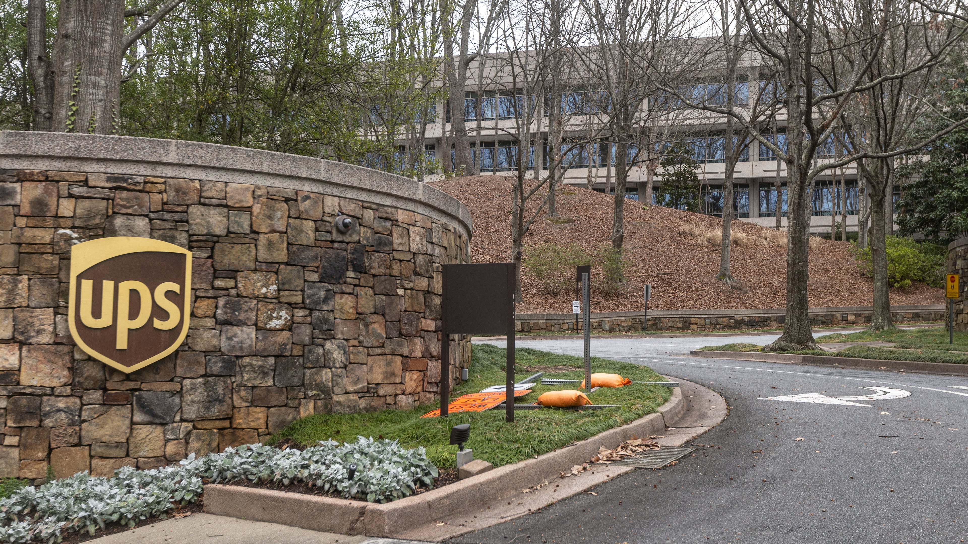 UPS relocated 500 employees from its office building at 35 Glenlake Parkway NE in Sandy Springs, moving some employees to its headquarters at 55 Glenlake Parkway NE (pictured) and some to its office space in Alpharetta. (John Spink/AJC 2024)