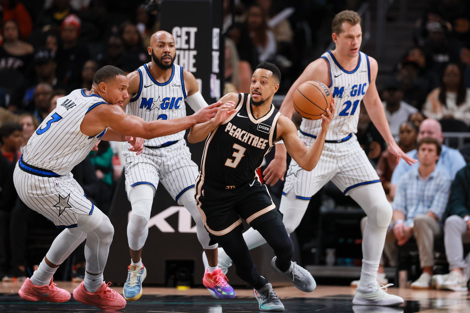 Atlanta Hawks host the Orlando Magic in an NBA game