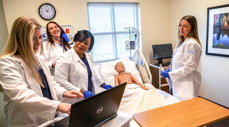 Chattahoochee Tech nursing students get hands-on experience in classroom and clinical settings. Courtesy