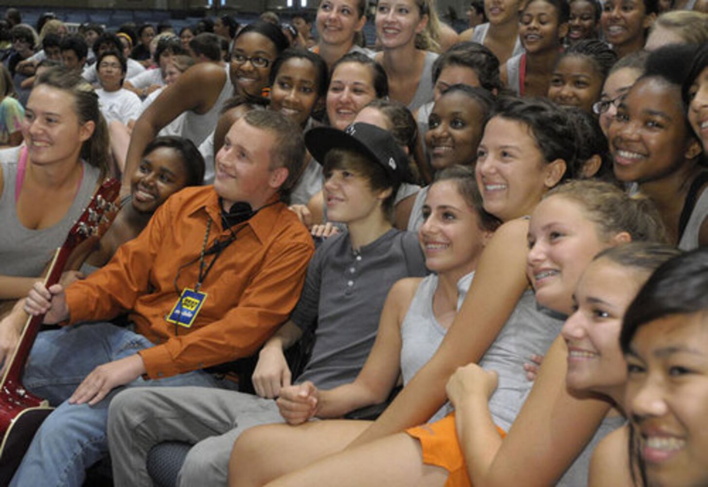 Justin Bieber surprises band camp