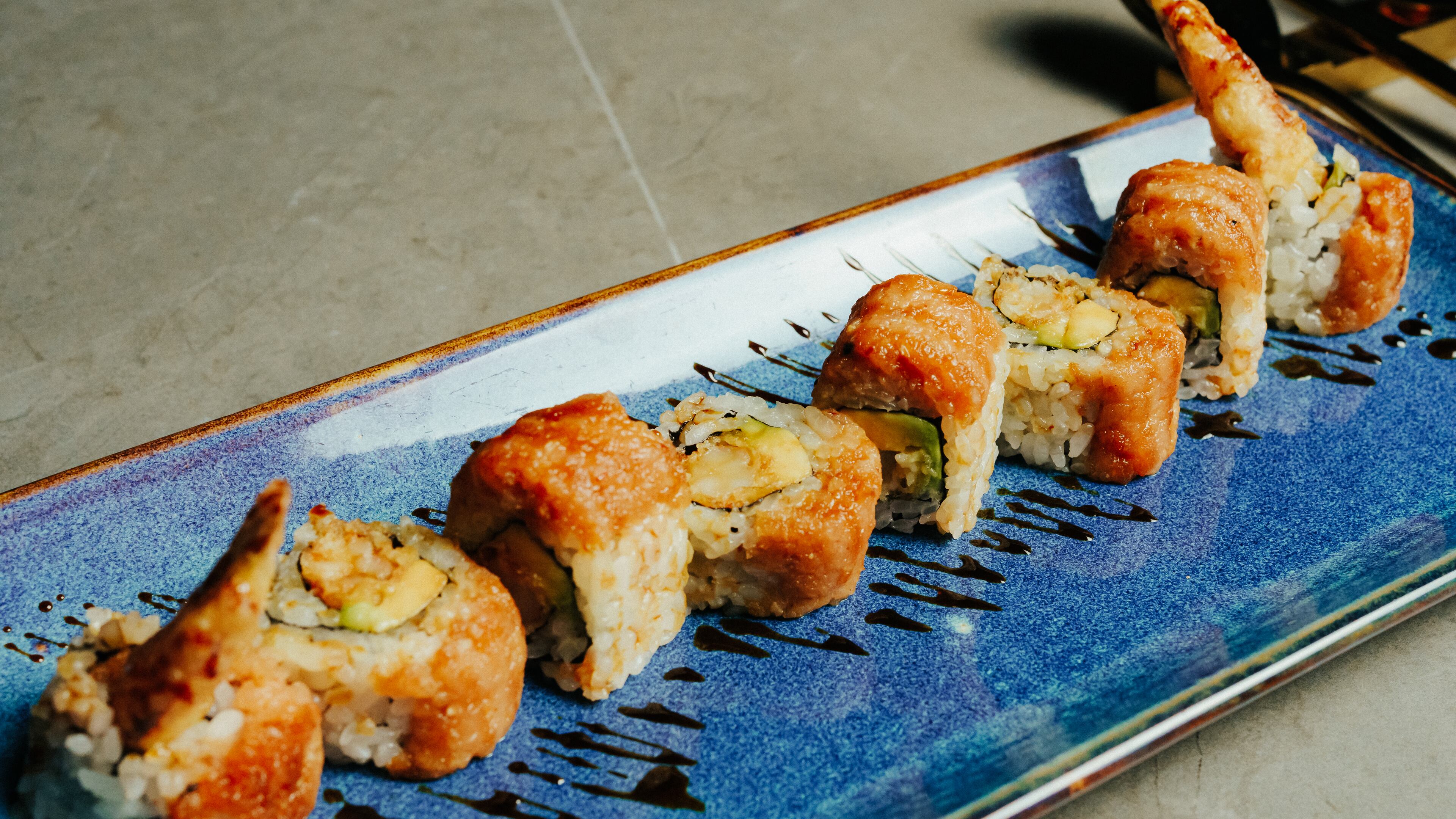 The ebi maguro roll at Norifish features shrimp tempura and spicy tuna. A second location of NoriFish has opened in Buckhead. (Courtesy of Gabriel Viloria/NoriFish)