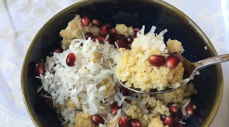 Millet has a rich sweetness that tastes like homemade cornbread. The texture varies from creamy and porridge-y to fluffy and rice-like, depending on how much liquid you add. Millet can be made on the stovetop, but the easiest way to prepare breakfast millet is overnight, in a slow cooker. CONTRIBUTED BY KELLIE HYNES