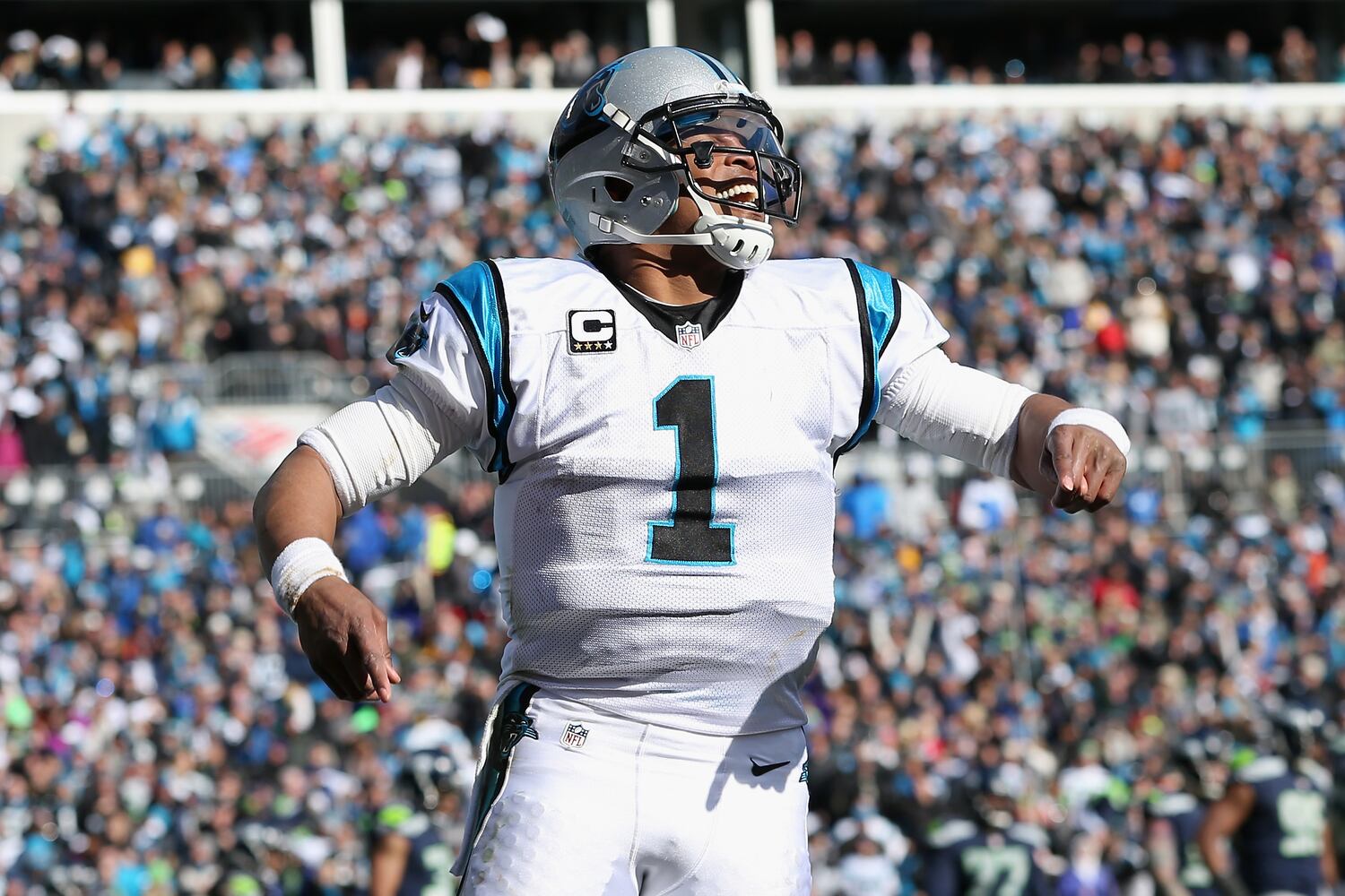 Cam Newton celebrates: Jan. 17, 2016