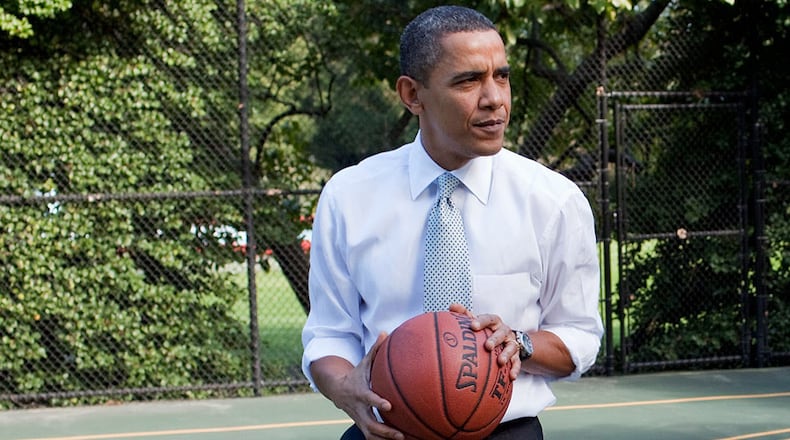 President Obama enjoys playing basketball.