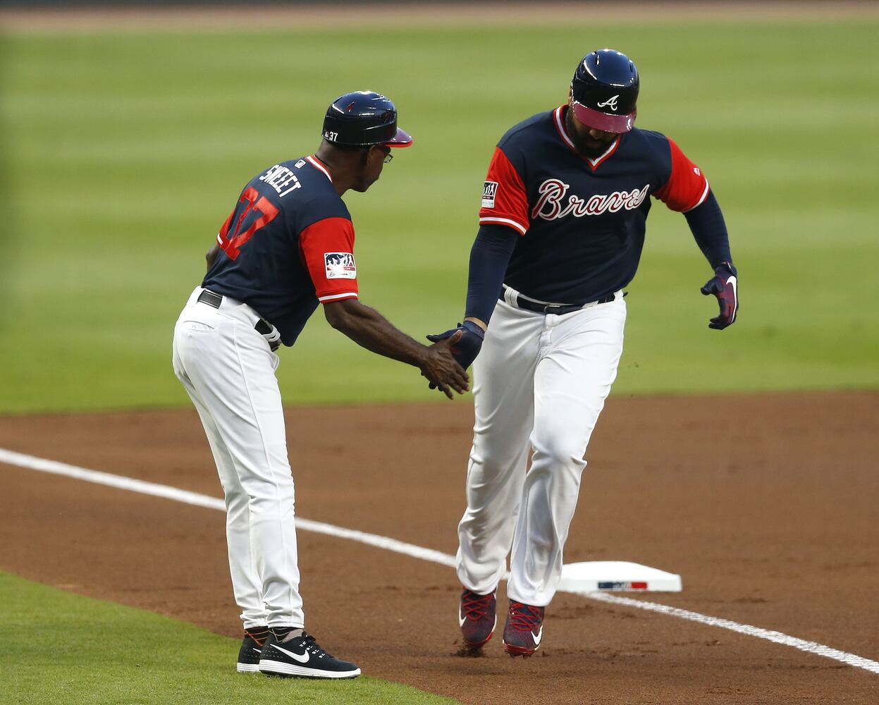 Photos: Braves wear unique nickname uniforms