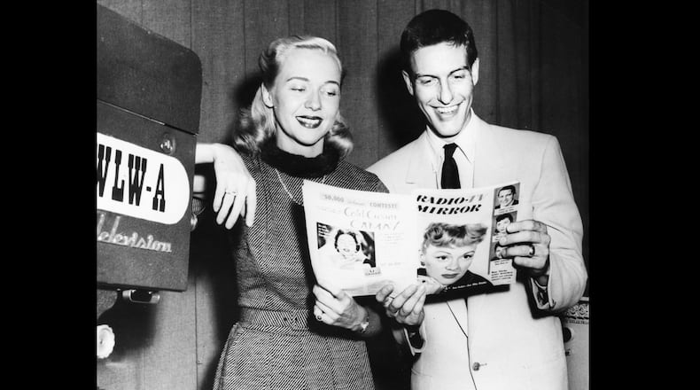 Dick Van Dyke during his early days with The Merry Mutes in Atlanta in the early 1950s. The comedy team had a TV show on WLWA, now WXIA.