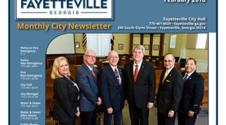 Fayetteville’s new city newsletter has an updated design and enhanced content. Courtesy City of Fayetteville