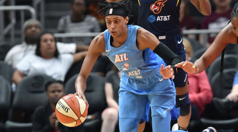 Atlanta Dream guard Brittney Sykes. (AJC file photo/Hyosub Shin)