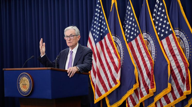 Federal Reserve Chairman Jerome Powell speaks at a news conference after the Federal Open Market Committee meeting Wednesday, Oct. 29, 2025, at the Federal Reserve Board Building in Washington. (AP Photo/Manuel Balce Ceneta)