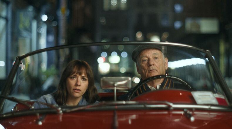 Bill Murray and Rashida Jones in the film "On the Rocks," available on Apple TV+ on Friday, October 23. Photo: Apple TV+