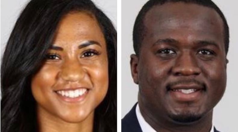 Georgia football recruiting staffers Dacia King (L) and Lukman Abdulai resigned in the wake of their involvement in Level III violations committed under their watch.
