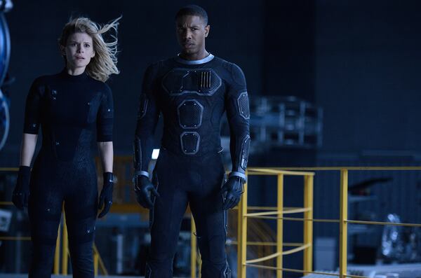 Kate Mara as Sue Storm and Michael B. Jordan as Johnny Storm in a scene from "Fantastic Four." Photo Credit: Ben Rothstein (20th Century Fox)