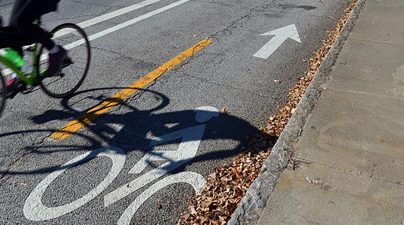 Dennis Hoffarth — for years the face of cycling in Atlanta  — will have part of the bike lane on Peachtree Street named after him in downtown Atlanta. (AJC file photo)
