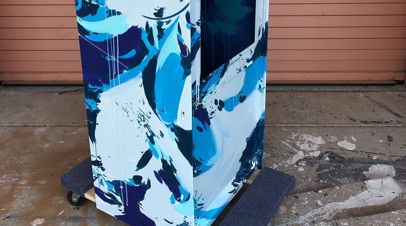 An example of the kind of colorful mural Atlanta Artist Christina Kwan will paint on one of Roswell's silver junction boxes. (Courtesy Christina Kwan)