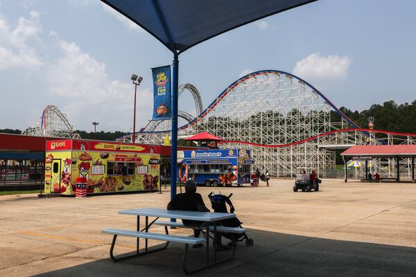 The owner of Fun Spot says he has received inquiries but that no sale or relocation of the roller coaster is imminent. (Arvin Temkar/AJC)