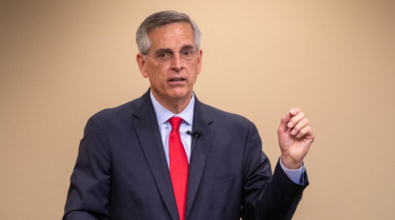 State election officials sent notices last week to 183,584 Georgia voters to inform them they could be classified as inactive because they haven’t voted since before 2018 or had any other contact with election officials during that time. The voters, whose registrations could potentially be canceled if they don't participate in one of the next two general elections, have 40 days to respond. “Clean lists lessen the burden on our counties, provide appropriate resources in each precinct and ensure the voter has a smooth experience at the polls,” Secretary of State Brad Raffensperger said. (Katelyn Myrick/katelyn.myrick@ajc.com)